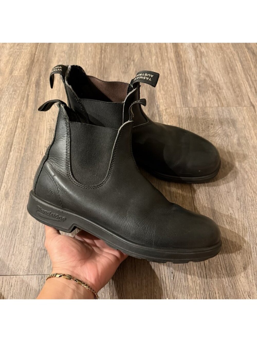Blundstone Chelsea 500 Black Leather Boots Mens Size 10.5